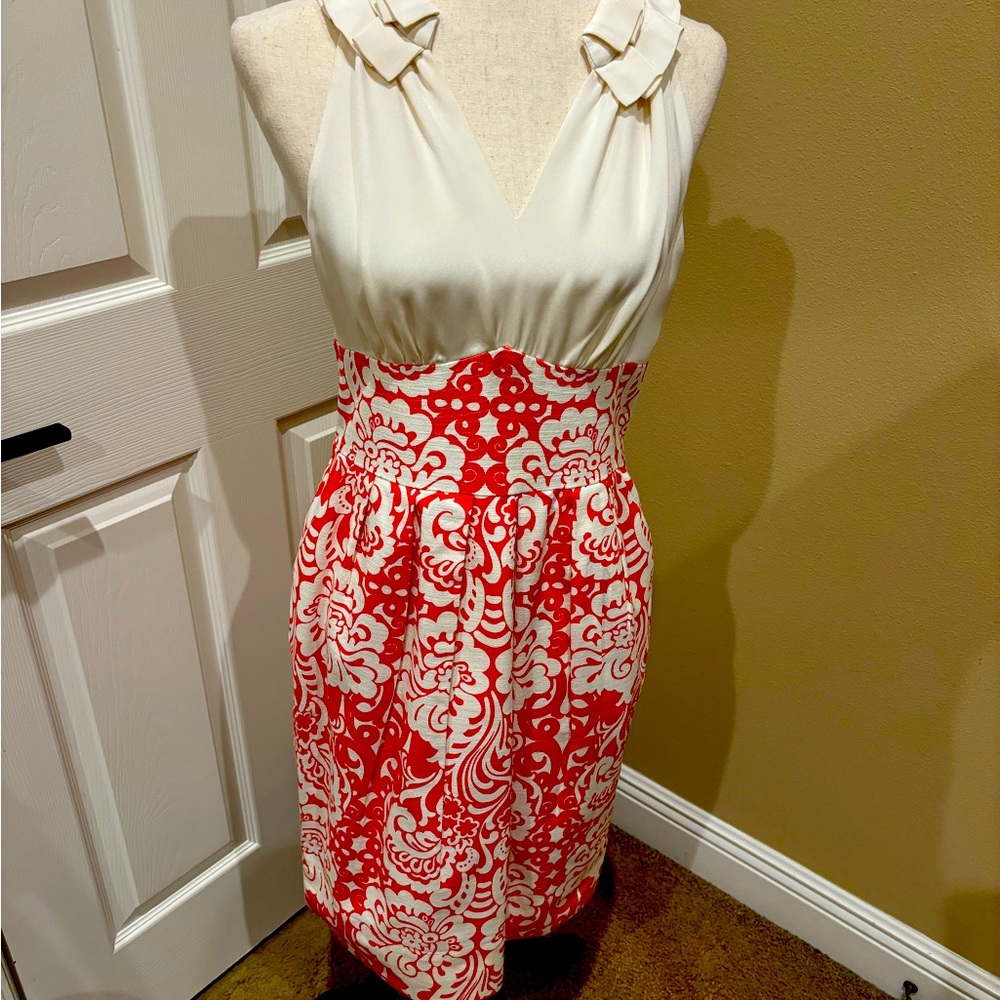 Beautiful red and white size 8 Shoshanna dress.